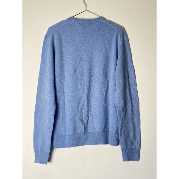 New Bloomingdale Sweater Mens Large Pullover Cashmere Light Blue L NWT $228 - Picture 2 of 7